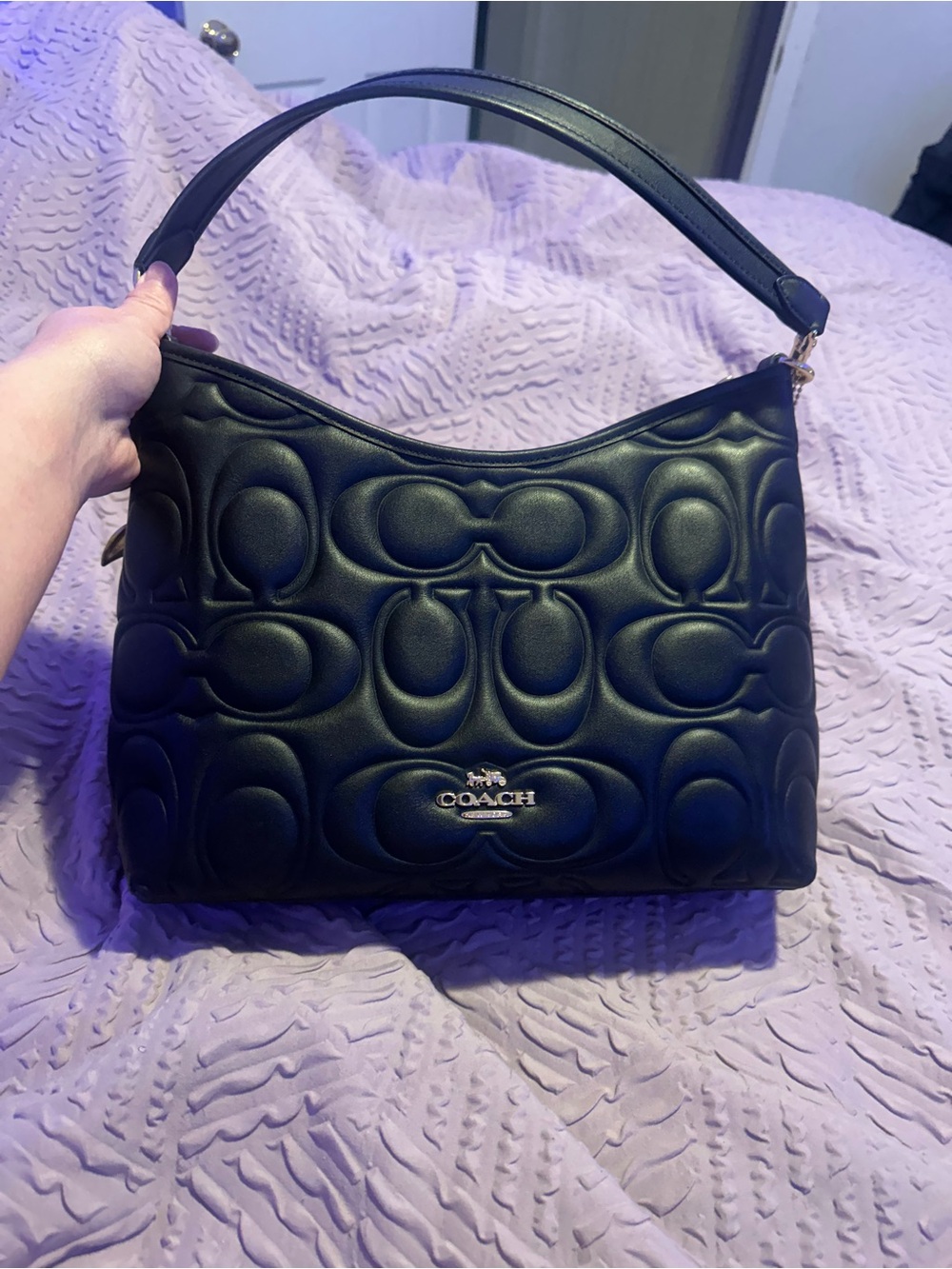 Coach Laurel Black Signature leather CZ178 BEAUTIFUL 😍